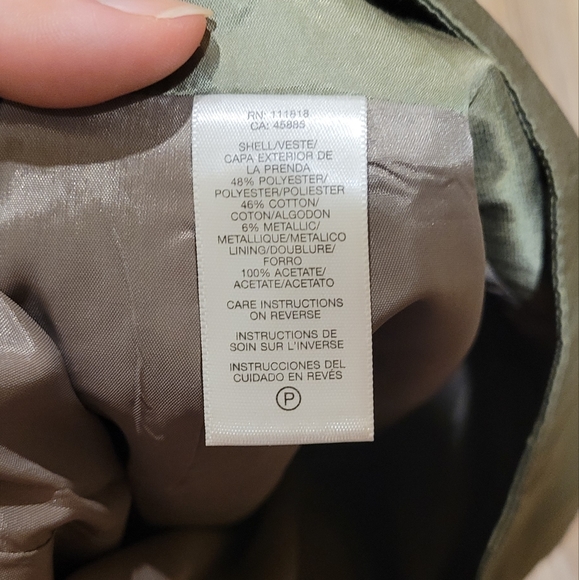 MICHAEL KORS Womens Skirt Size 6 Green Metallic Straight Pencil - Picture 4 of 4